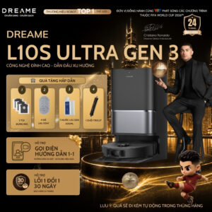 Robot hút bụi lau nhà Dreame L10s Ultra Gen 3 – lực hút 25.000 Pa