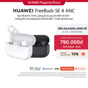 Tai nghe Bluetooth Huawei FreeBuds SE 4 ANC – 50 giờ phát nhạc, chống ồn chủ động