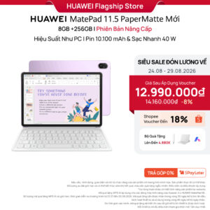 Máy tính bảng Huawei MatePad 11.5 PaperMatte 8GB/256GB – pin 10.100 mAh, sạc nhanh 40W