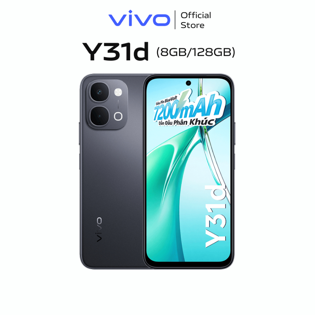Điện thoại vivo Y31d 6GB/128GB – pin 7.200 mAh, bản RAM cao